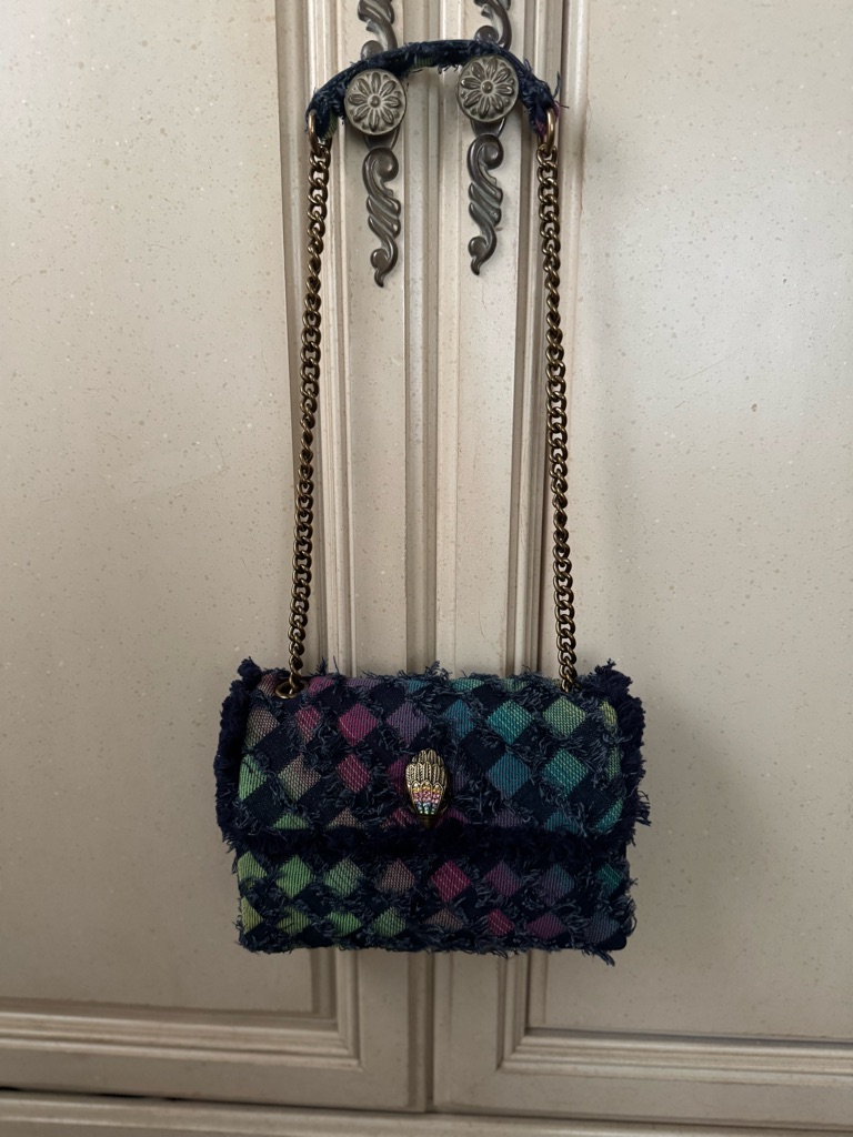 Multicolor Tweed Shoulder Bag With Chain Strap